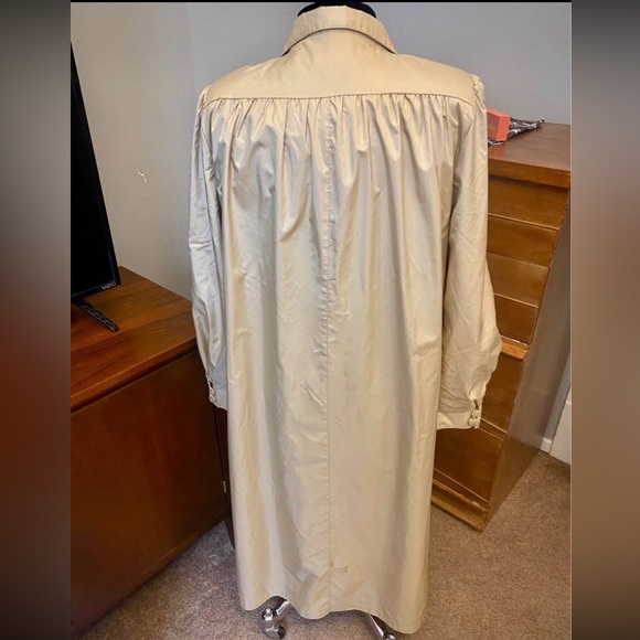 Vintage 1980s Classic Womens Long Raincoat Trench Coat - Picture 6 of 10